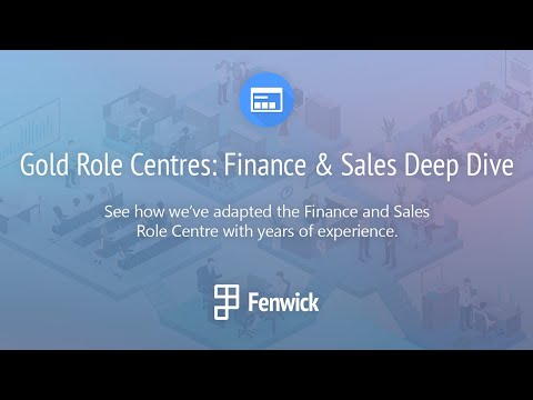 Learn about the Finance &amp; Sales Role Centres in Gold Role Centres for Dynamics 365 Business Central