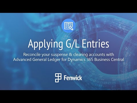 Applying General Ledger Entries in Advanced General Ledger