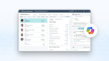 This is an image of the Copilot integrated feature in Business Central